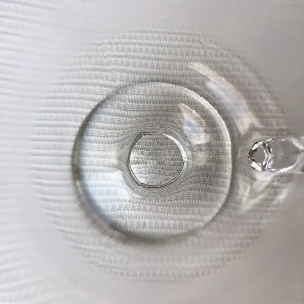Clear Glass Creamer Pitcher Syrup Sauce Ruffled Rim Edge Ornate Handle Pedestal